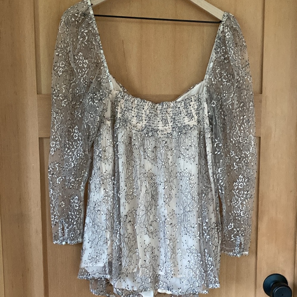 Free People Babydoll Lace Top - Picture 5 of 7